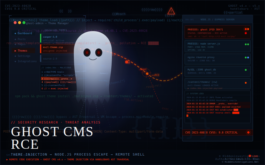 Remote Code Execution in Ghost CMS (CVE-2026-29053): When a Theme Becomes a Server-Side Execution Primitive
